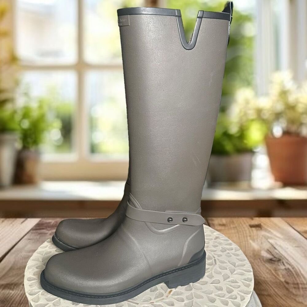 Rag & Bone $325 RIDING RAIN BOOT Waterproof Zipper Detail